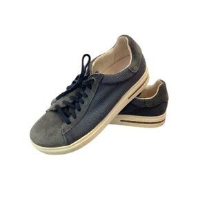 Birkenstock Womens Suede Lace-Up Casual Sneakers Size 40 EU Gray/Blue